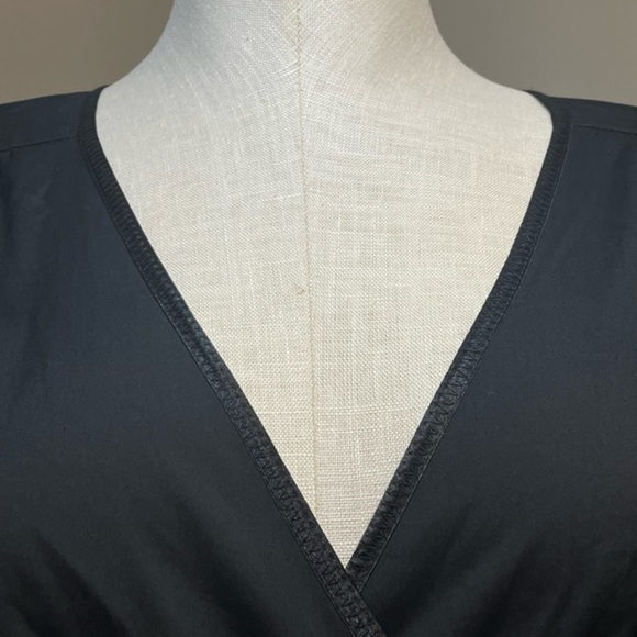 Ann Taylor blouse V Neck womens top pleated long sleeve NWT Sz 8 - Picture 4 of 11
